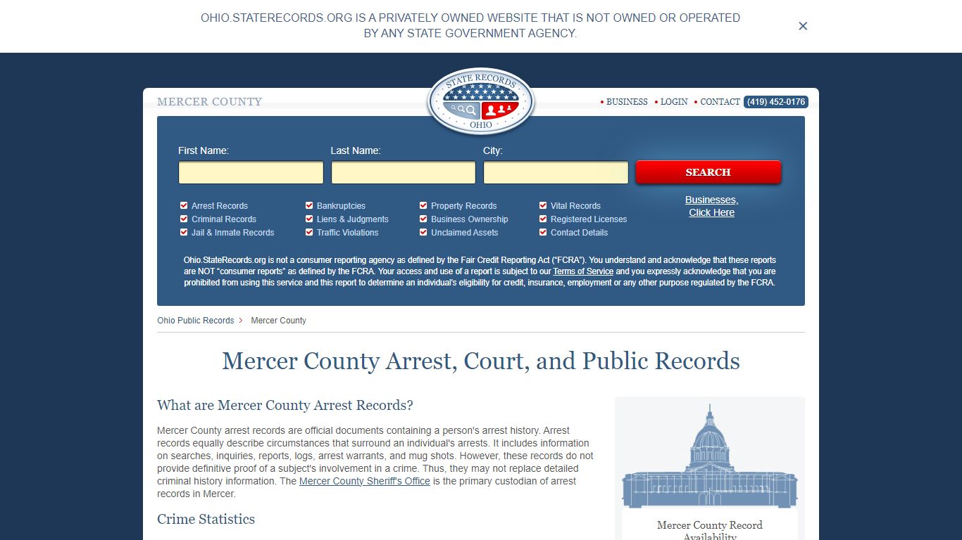 Mercer County Arrest, Court, and Public Records