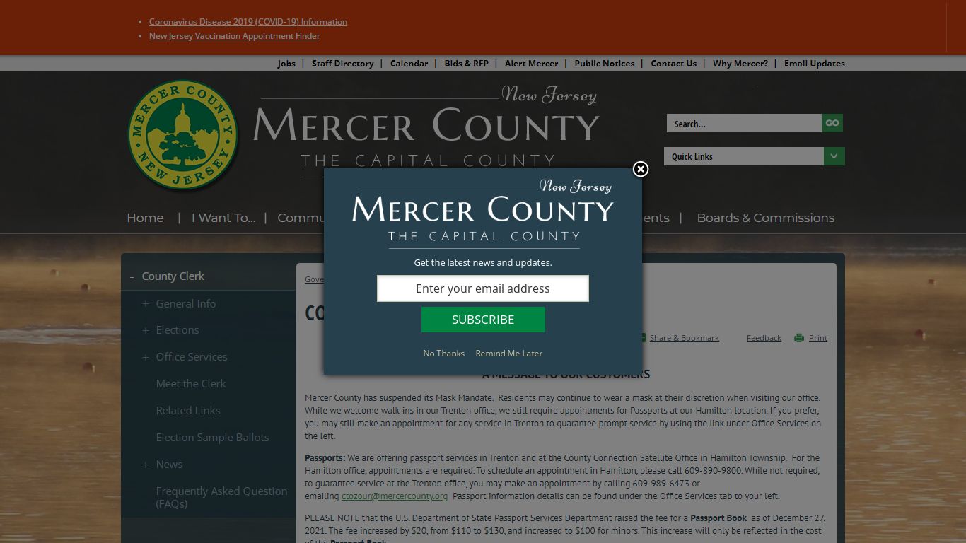 County Clerk | Mercer County, NJ